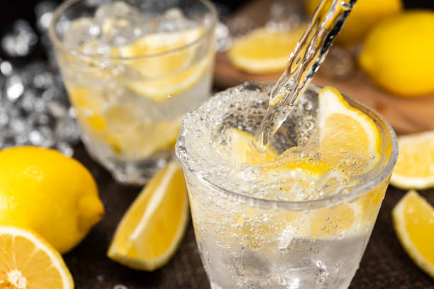 Highball Laced With Lemon juice Flavour. Highball Laced With Lemon juice Flavour. sparkling water stock pictures, royalty-free photos & images