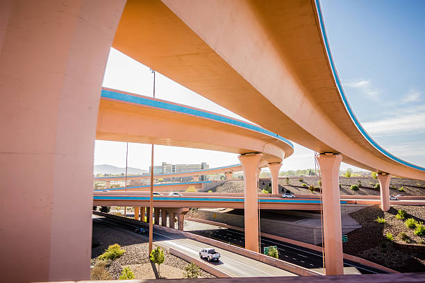 highway bridges near Albuquerque new mexico stock photo