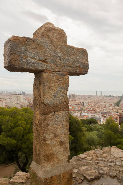 Hill of Three Crosses  good friday stock pictures, royalty-free photos & images