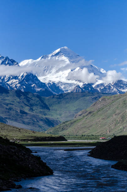 Himalayan Mountain with river foreground. Himalayan Mountain with river foreground. jammu and kashmir stock pictures, royalty-free photos & images