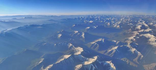Himalayan mountains range stock photo