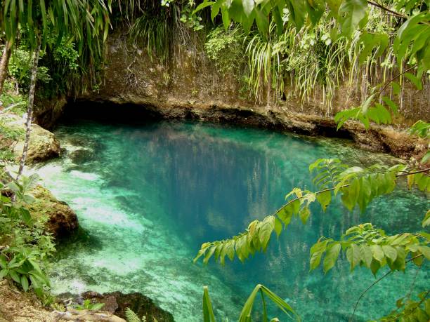 Hinatuan Enchanted River, Surigao del Sur, Philippines stock photo