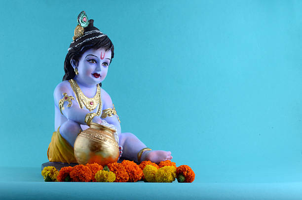 Hindu God Krishna stock photo