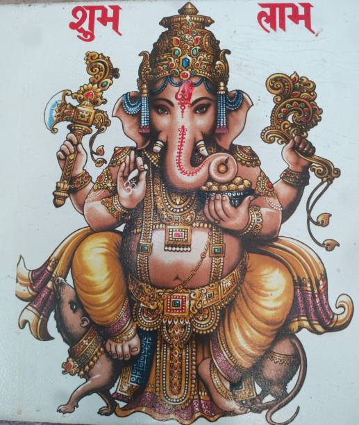 Hindu god painting stock photo