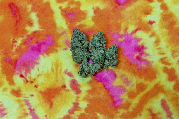 Hippie cannabis shot stock photo