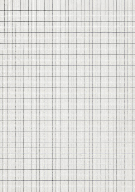 Hi-Res Notebook White Checkered Graph Paper Background stock photo