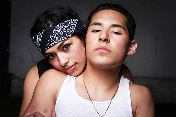 Hispanic Couple Horizontal Portrait stock photo