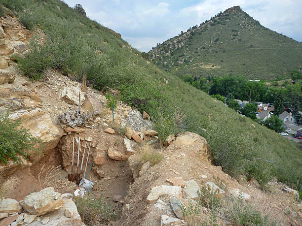 Standing above the town of Morrison, Colorado, a pit dug into the Dakota Hogback still stands Quarry #10 from the 1877-79 excavations of Arthur Lakes where an Apatosaurus ajax was discovered. This area marked the beginning of the dinosaur "gold rush" and the many battles between paleontologists competing with their dinosaur bone collections in the 1800's including the famous battles between Cope and Marsh. Arthur Lakes was employed by O.C. Marsh of Yale University to dig the bones he found.