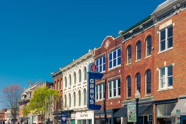 Historic Franklin, Tennessee Storefronts stock photo