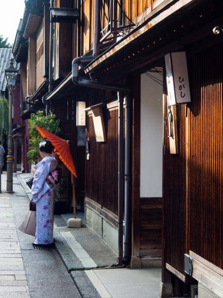 Historic Higashi Chaya district in Kanazawa, Japan stock photo