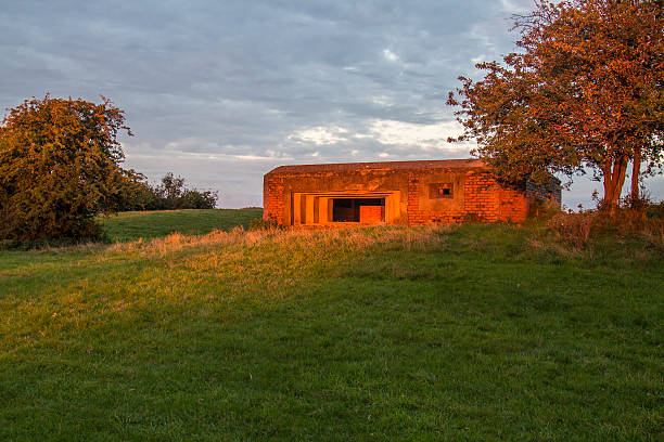 Historic military structure in rural England stock photo