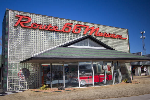 Historic Route 66 Museum In Clinton Oklahoma stock photo