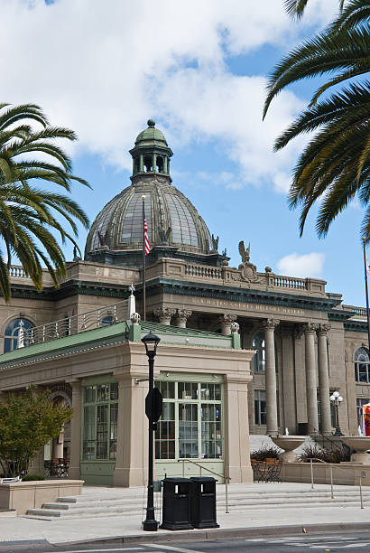 Historic San Mateo County Courthouse Redwood City, California, USA - October 01, 2011: The old San Mateo County courthouse in Redwood City, California, USA is now used as a history museum. jeff goulden historic stock pictures, royalty-free photos & images