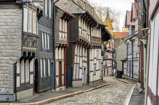 Historic street in the old town of Goslar