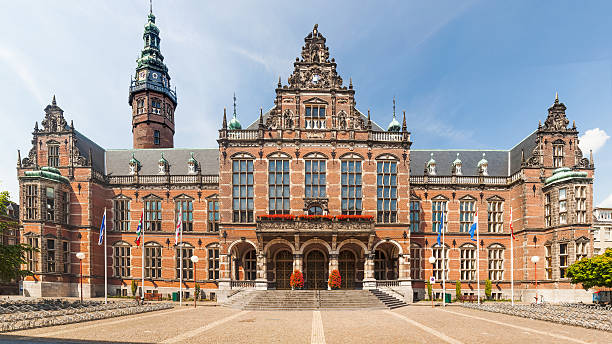 Historic university building The richly decorated Academia building is the main building of the university of Groningen in the Netherlands. groningen city stock pictures, royalty-free photos & images