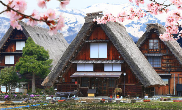 Historic Villages of Shirakawago, Japan stock photo