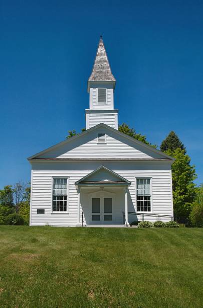 Historic White Church stock photo