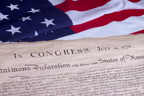Historical Document US Constitution stock photo