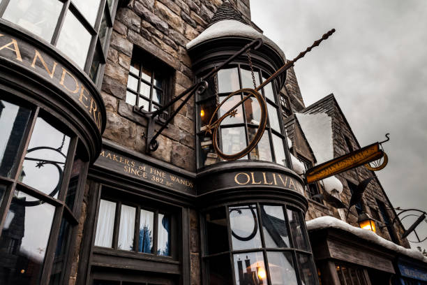 Hogsmeade Village in Harry Potter Attraction Zone in Universal Studio Japan stock photo
