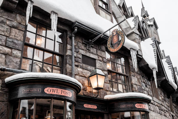 Hogsmeade Village in Harry Potter Attraction Zone in Universal Studio Japan stock photo