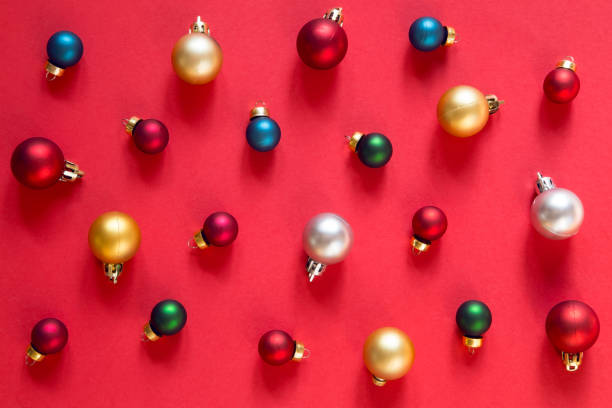 Holiday baubles stock photo