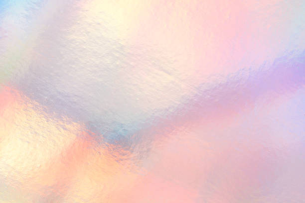 ホログラフィックネオン光沢のある背景。ミニマリストスタイル、ミレニアルカラー。 - ピンク ストックフォトと画像