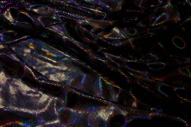 Holographic Sequin Rainbow Shiny Material Background stock photo