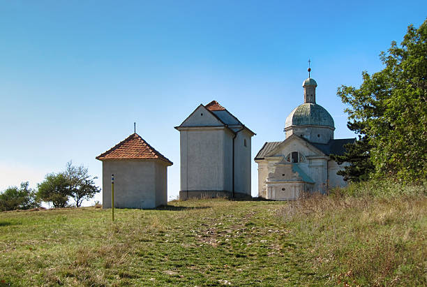 Holy Hill in Mikulov stock photo