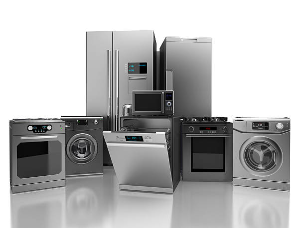 Home appliance 3D illustration of home appliance appliance stock pictures, royalty-free photos & images