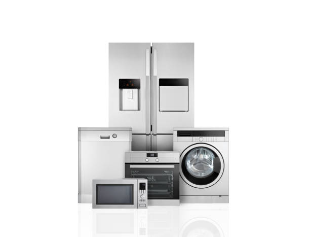 home appliances white home appliance set appliance stock pictures, royalty-free photos & images