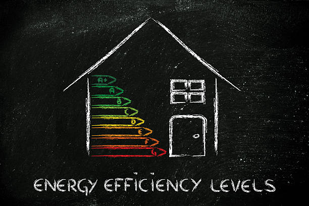 home energy efficiency ratings stock photo