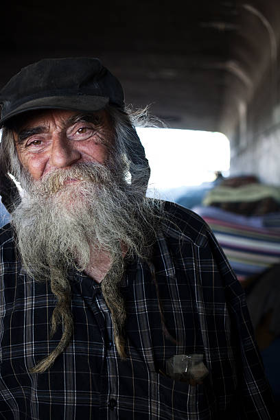 homeless man - bridge sight bildbanksfoton och bilder
