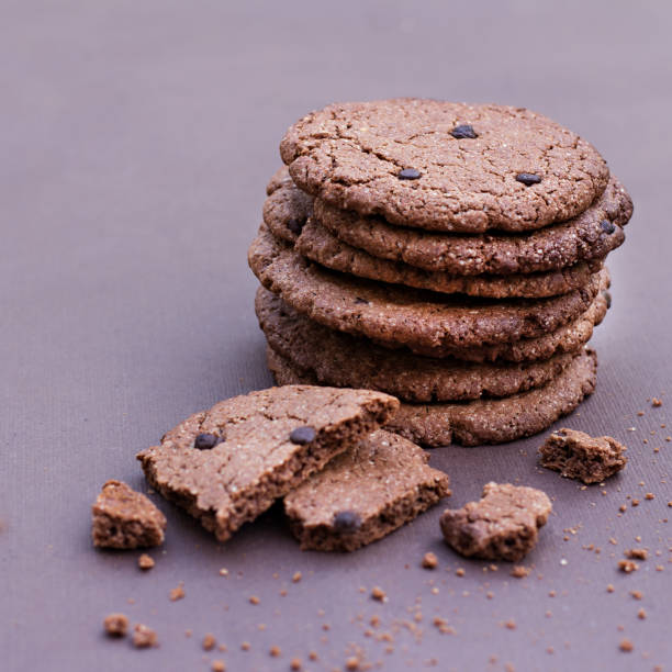 Homemade Chocolate cookies stock photo