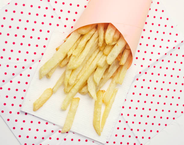 Homemade french fries stock photo