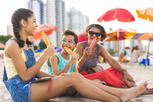 Homemade frozen fruit pop, geladinho or chupchup Beach, Fruit Pop, Summer, Ice Cream, Plastic, Fruit hot latino girl stock pictures, royalty-free photos & images