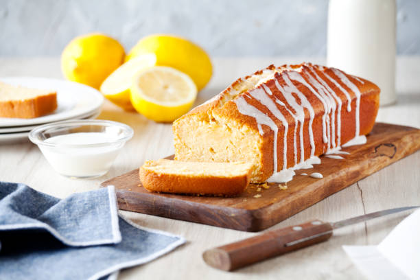 Homemade Lemon Cake stock photo