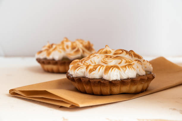 Homemade meringue pie french recipe stock photo