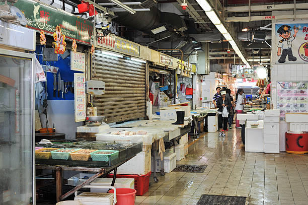 Hong Kong Fish Market stock photo