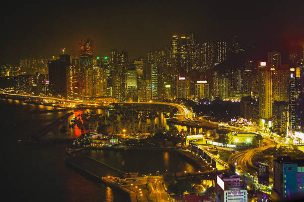 Hong Kong, Kowloon Night View stock photo