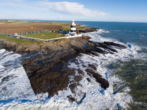Hook Head Lighthouse Aerial View stock photo