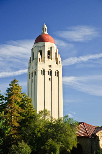 Hoover Tower at Stanford University stock photo