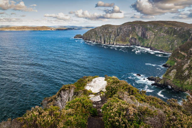Horn Head SeaCliffs This is a picture of the sea cliffs at Horn Head in Donegal Ireland county donegal stock pictures, royalty-free photos & images