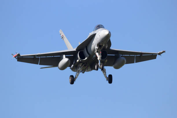 истребитель f-18 hornet - finland nato стоковые фото и изображения