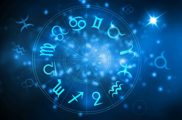 horoscope wheel stock photo