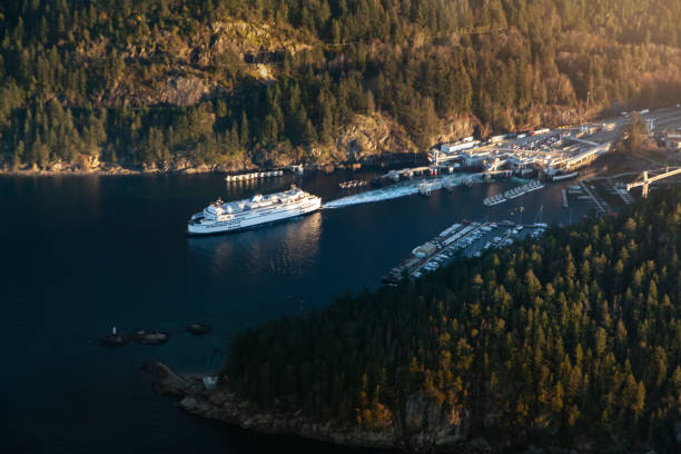 Horseshoe Bay ferry terminal aerial view Horseshoe Bay ferry terminal aerial view west vancouver stock pictures, royalty-free photos & images
