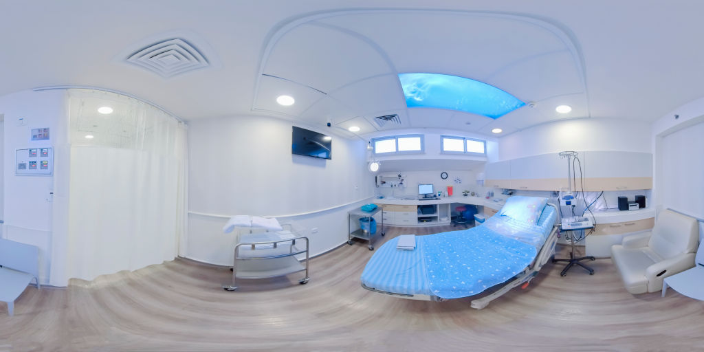 Hospital room in the maternity ward