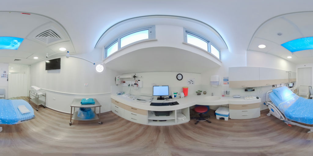 Hospital room in the maternity ward