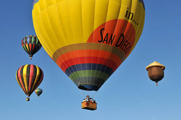 Hot Air Balloons In San Diego stock photo