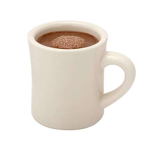 isolado caneca de chocolate quente - hot chocolate imagens e fotografias de stock