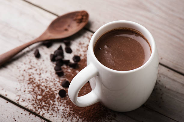 hot chocolate - cocoa stok fotoğraflar ve resimler